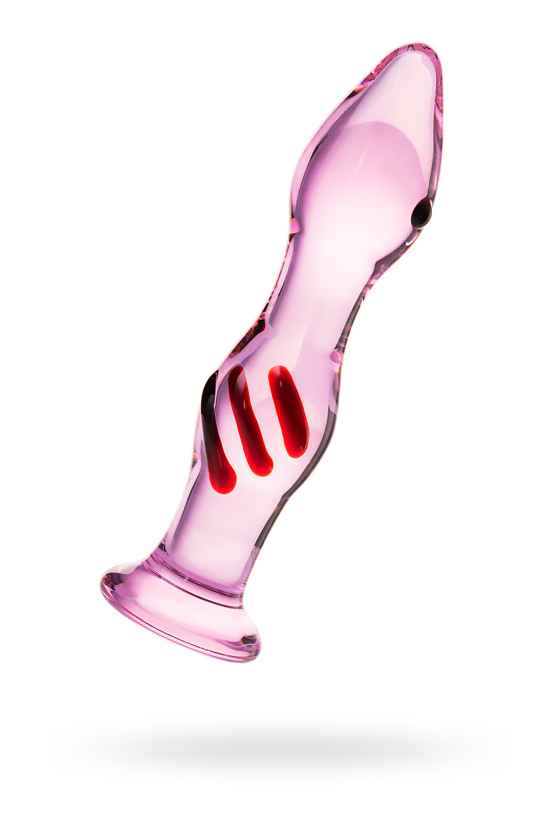 Нереалистичный фаллоимитатор Sexus Glass, Стекло, Розовый, 13 см