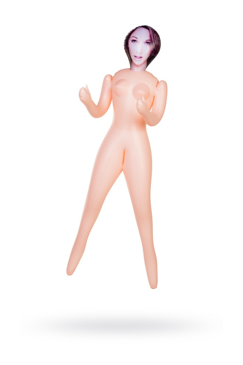Кукла надувная Jennifer, шатенка, TOYFA Dolls-X, с двумя отверстиями, 160 см