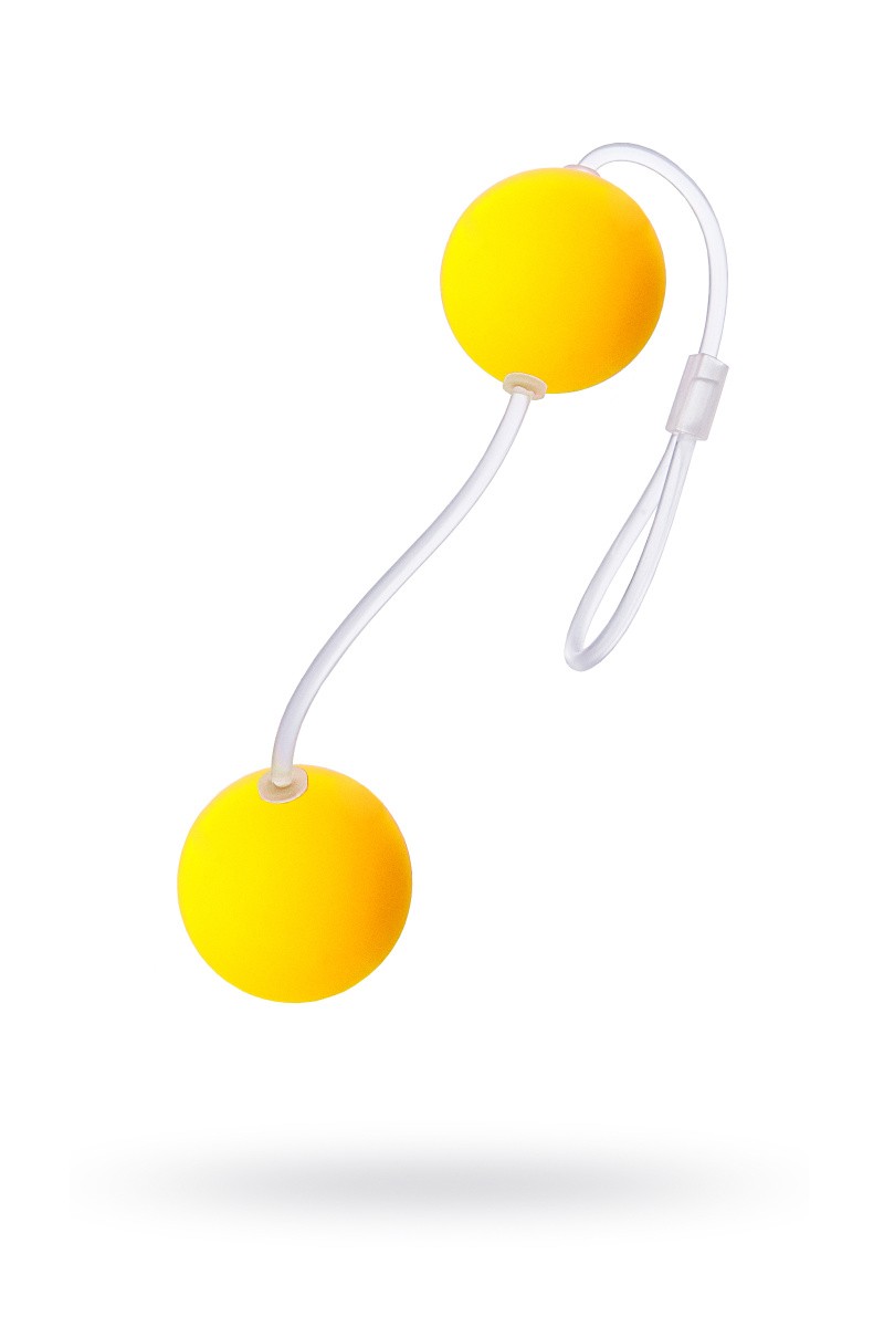 Вагинальные шарики Sexus Funny Five, ABS пластик, Желтый,  3 см