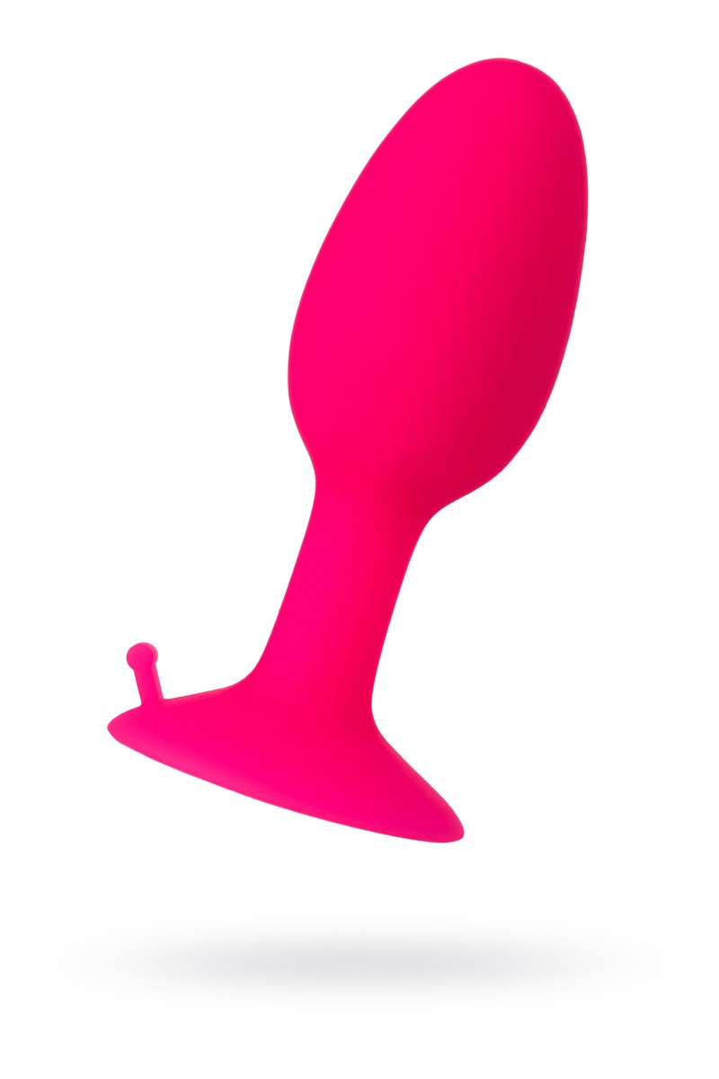 Анальная втулка TOYFA POPO Pleasure со стальным шариком внутри, силиконовая, розовая, 8,5 см