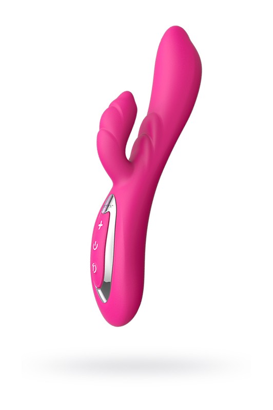 Вибратор с клиторальным стимулятором Nalone Touch2, Силикон, Розовый, 21,8 см