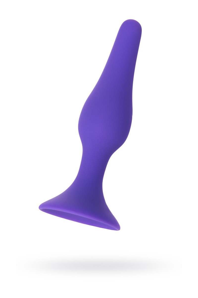 Анальная втулка Штучки-дрючки  S, Силикон, Фиолетовый, 11,3 см