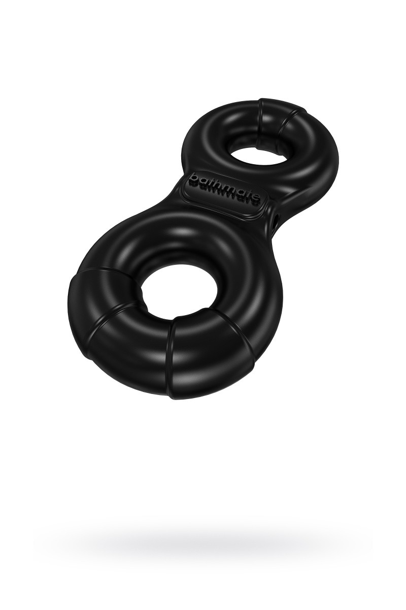 Виброкольцо на пенис Bathmate Eight, elastomex, чёрное, 4-5 см