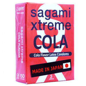 Презервативы SAGAMI Xtreme Cola 3шт. латексные со вкусом колы