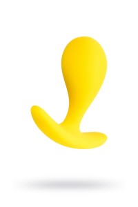 Анальная втулка ToDo by Toyfa Blob, водонепроницаемая, силикон, желтая, 5,5 см,  2,1 см