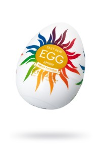 Нереалистичный мастурбатор TENGA Egg  Shiny Pride Edition, TPE, белый, 6,1 см