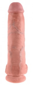 Фаллоимитатор King Cock реалистик, с мошонкой, телесный, 28 см