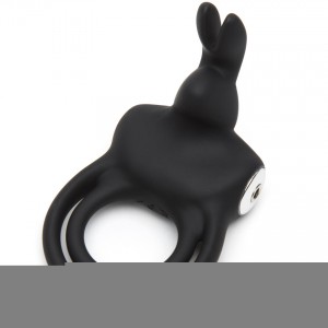 Вибронасадка с кольцом Happy Rabbit Cock Ring черная