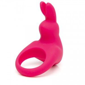Эрекционное кольцо Happy Rabbit с вибрацией, розовое