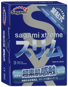Презервативы Sagami Xtreme Feel Fit латексные, супероблегающие 3шт.
