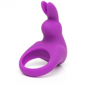 Эрекционное кольцо Happy Rabbit с вибрацией, фиолетовое, кейс в комплекте