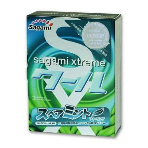 Презервативы Sagami Xtreme Mint латексные, с ароматом мяты 3шт.
