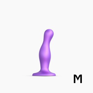 Фаллоимитатор Strap-On-Me Dildo Plug изогнутый, фиолетовый металлик M, 15,5 см