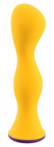 Анальный вибратор bunt. желтый 12,6 см