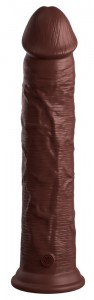 Фаллоимитатор King Cock Ellite Dual Density реалистик, коричневый, 28 см