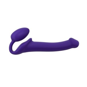 Страпон Strap-On-Me Semi-Realistic гнущийся, фиолетовый M, 18 см