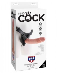 PipeDream King Cock Страпон на ремешке телесный, L=23,5см, d=5,3см