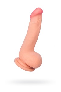 Реалистичный фаллоимитатор TOYFA RealStick Elite DILDO, TPR, телесный, 18,5 см