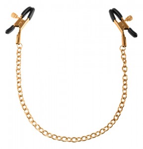 Бикини-цепочка с зажимами для сосков Gold Chain Nipple Clamps
