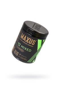 Презервативы Maxus Mixed, набор, латекс, пластиковый кейс, 12 шт.