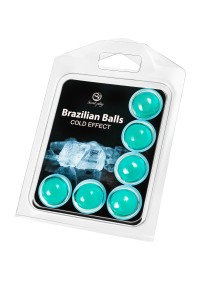 Массажное масло SECRET PLAY BRAZILIAN BALLS, с охлаждающим эффектом, 6 х 4 гр