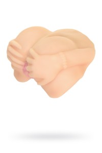 Мастурбатор реалистичный TOYFA Juicy Pussy Nicole с вибрацией , вагина и анус, TPR, телесный, 19 см