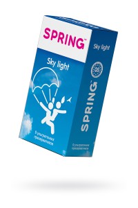 Презервативы Spring Sky Light, ультратонкие, латекс, 19,5 см, 9 шт