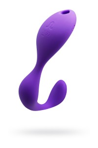 Вибромассажер Adrien Lastic Mr. Hook, силикон, фиолетовый, 12 см