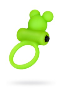 Виброкольцо на пенис A-Toys by TOYFA, силикон, зеленое,  3,1 см